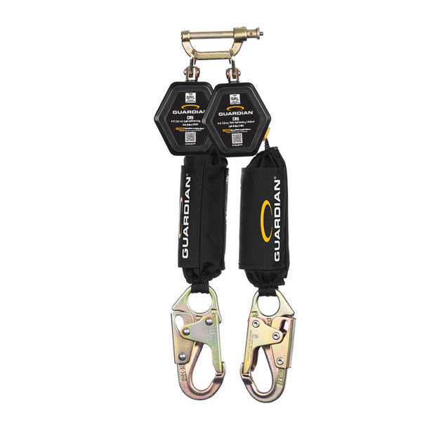 Guardian Fall Protection - Cr5 6Ft Web Personal Self-Retracting Lifeline Dual Leg Steel Snap