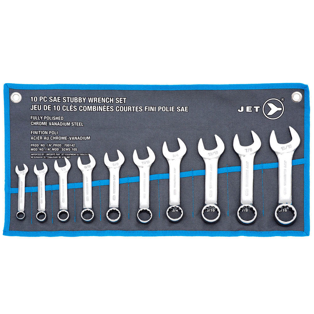 Jet - Stubby Wrench Set – SAE – 10 pc