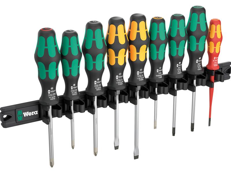 Wera - 9650 Magnetic rail Kraftform screwdriver set