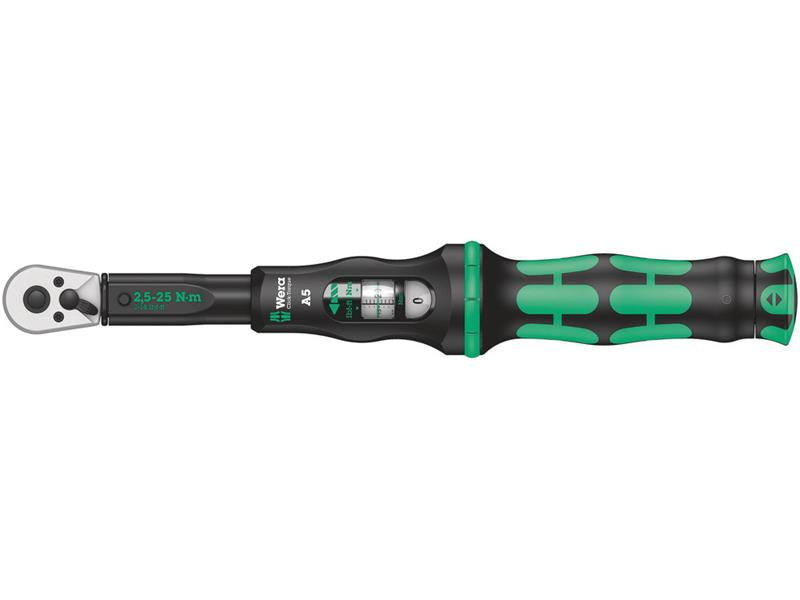 Wera - Click-Torque A 5 torque wrench with reversible ratchet, 2.5-25 Nm