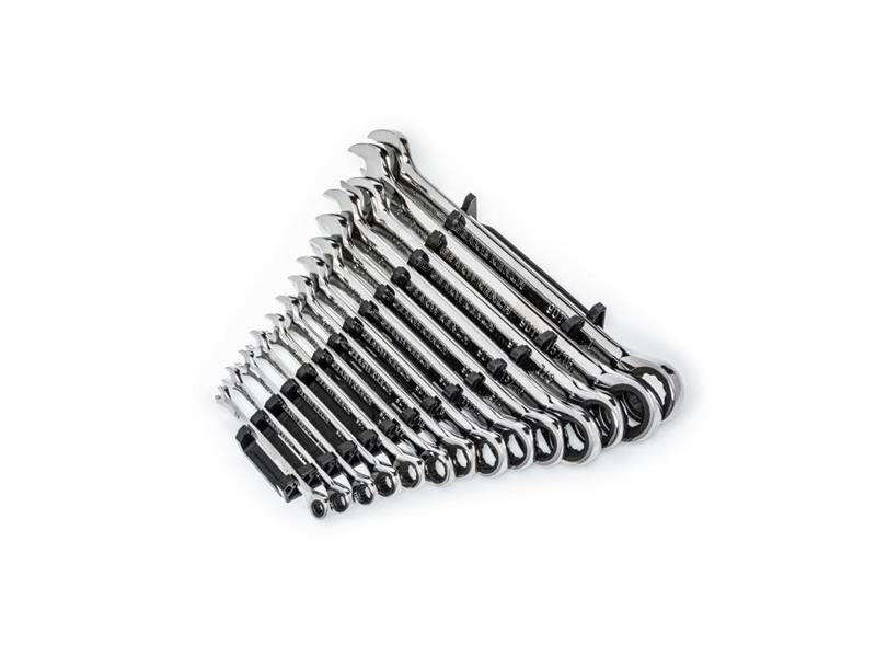 GearWrench - 14 Piece 90-Tooth 12 Point SAE Combination Ratcheting Wrench Set