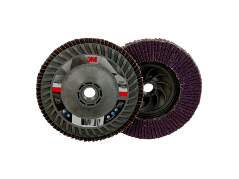 3M™ Flap Disc 769F AB05946, 40+, Quick Change, Type 27, 5 in x 5/8 in-11, 10/Case