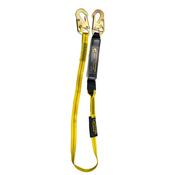 Guardian Fall Protection - 6' External Energy Absorbing Lanyard Single Leg with Steel Snap Hook