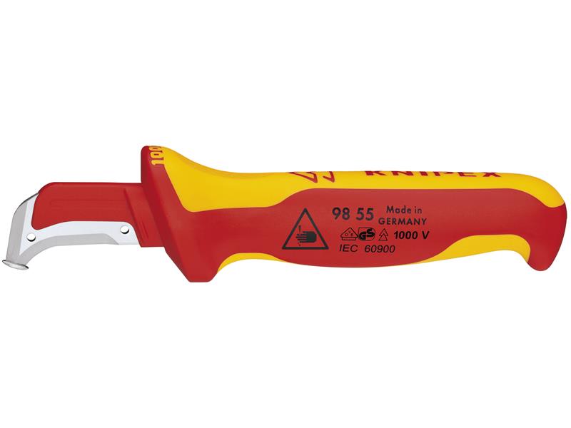 Knipex - Dismantling Knife-1000V Insulated, 7 1/4", Multi-Component, VDE