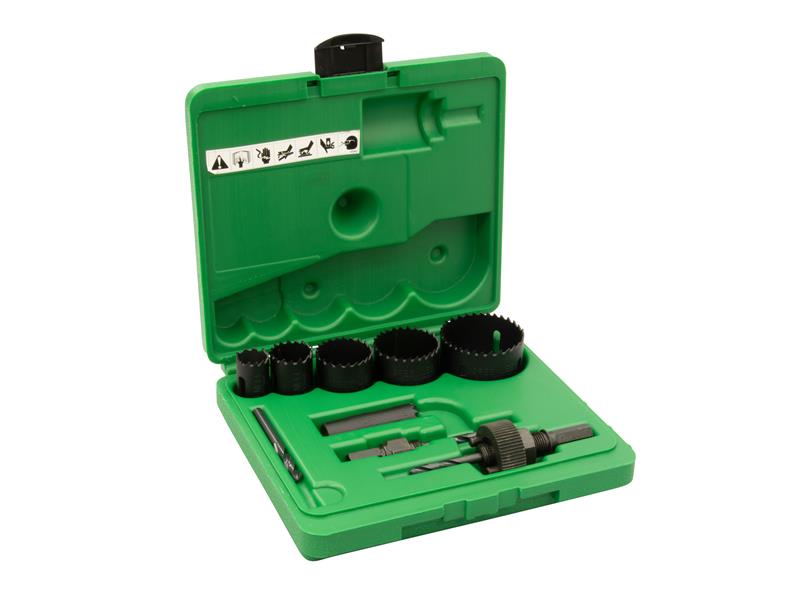 Greenlee 9-Piece Plumber's Hole Saw Set with 3/4" – 2-1/4" Saws