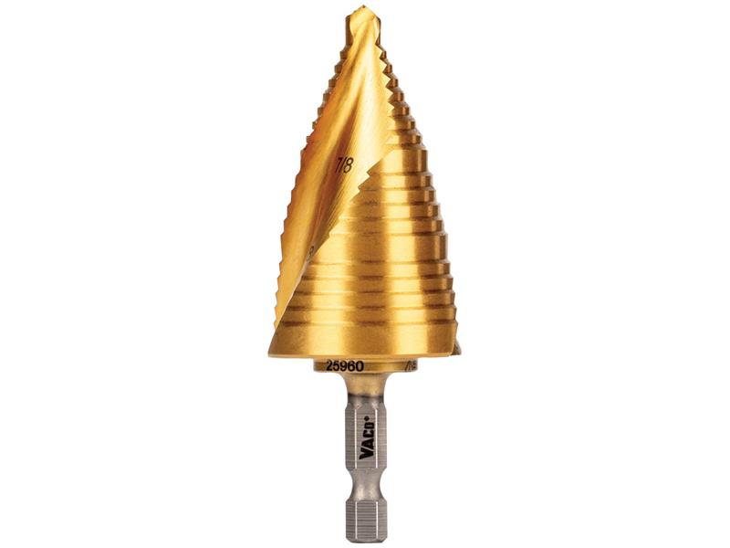 Klein 3-Step Drill Bit, Double-Fluted, 7/8-Inch to 1-3/8-Inch
