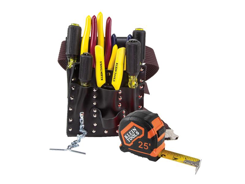 Klein Tool Set with Tool Belt and Leather Pouch, 12-Piece