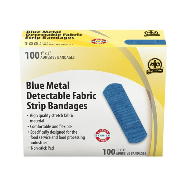 Wasip - Metal Detectable Fabric Strip Bandage - 7.5 x 2.5cm