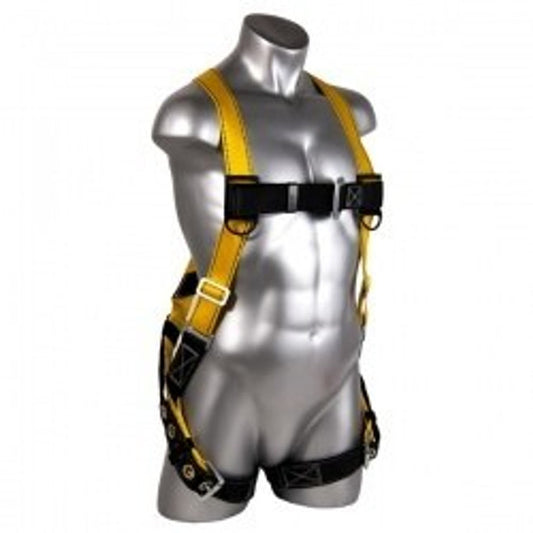 Guardian Fall Protection - Velocity w/ 3 D-Rings Chest & Leg Pass-Thru Buckles | Webbing 'Wear' Indicator