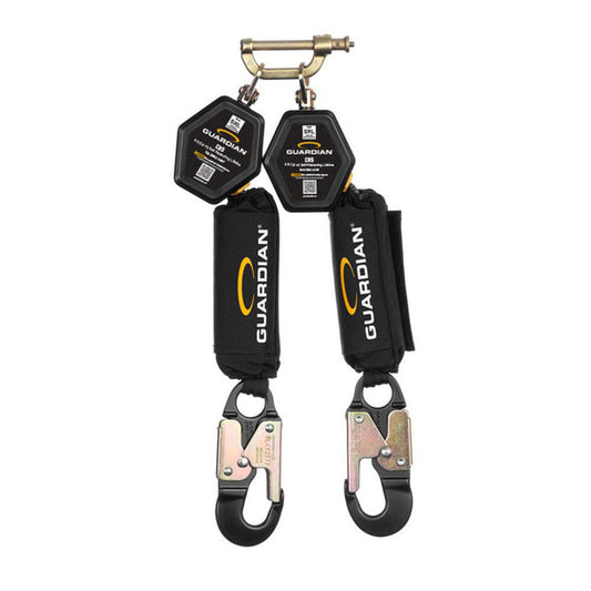 Guardian Fall Protection - Cr5 6Ft Web Personal Self-Retracting Lifeline Dual Leg Aluminum Snap