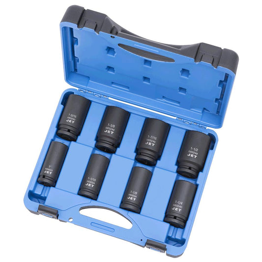 Jet - 8 PC 3/4" DR Deep SAE Impact Socket Set – 6 Point