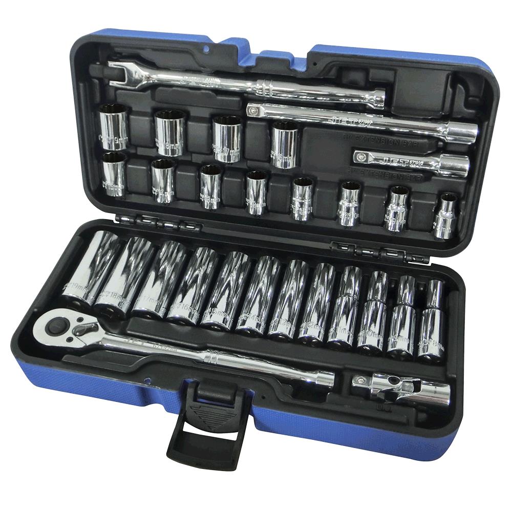 Jet - 3/8" DR Metric Socket Wrench Set – 12 pt. – 30 pc