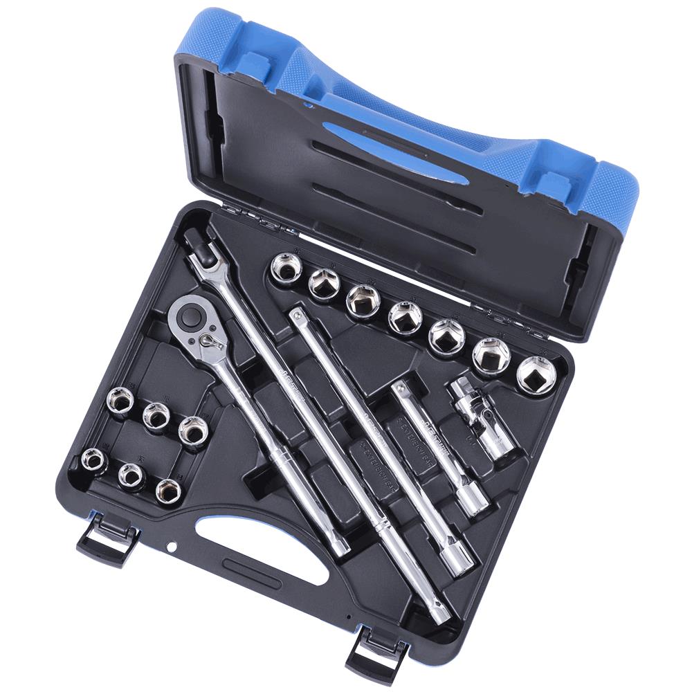 Jet - 1/2" DR Metric Socket Wrench Set – 6 pt. – 19 pc