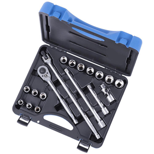 Jet - 1/2" DR Metric Socket Wrench Set – 6 pt. – 19 pc