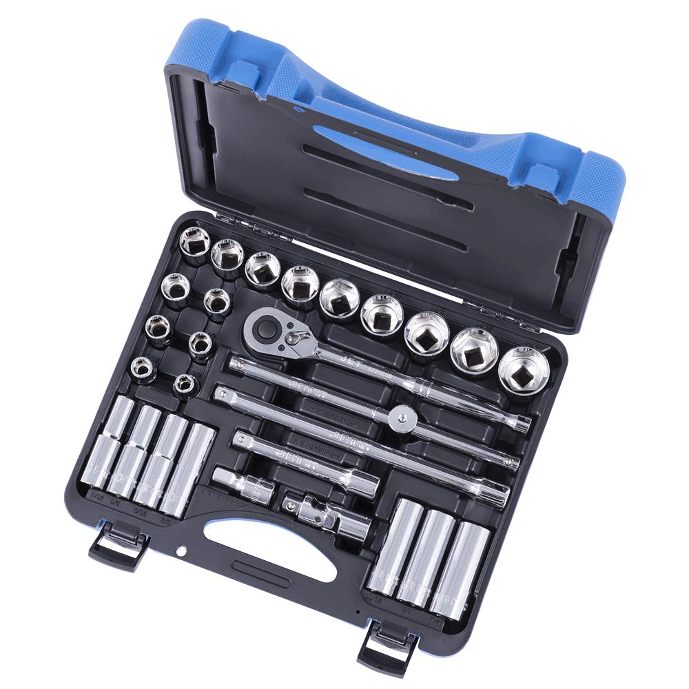 Jet - 1/2" DR SAE Socket Wrench Set – 6 pt. – 29 pc