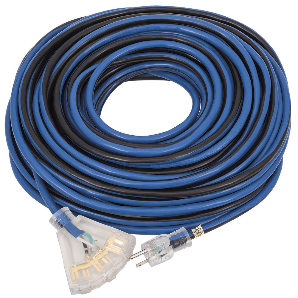 Startech Extension Cord – Contractor Grade – Tri-Tap – 14 Gauge – 100'