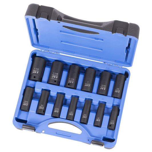 Jet - 1/2" DR Deep SAE Impact Socket Set – 6 pt. – 13 pc