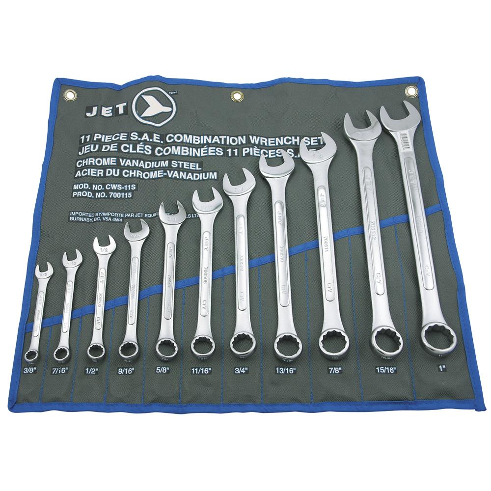 Jet - 11 PC SAE Raised Panel Combination Wrench Set