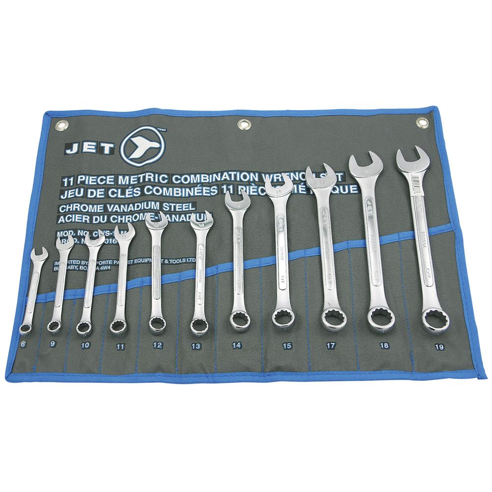 Jet - Metric Raised Panel Combination Wrench Set – 11 pc