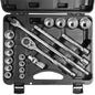 Jet - 1/2" DR SAE Socket Set – 12 pt. – 20 pc