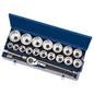 Jet - 1" DR SAE Socket Wrench Set – 12 pt. – 21 pc