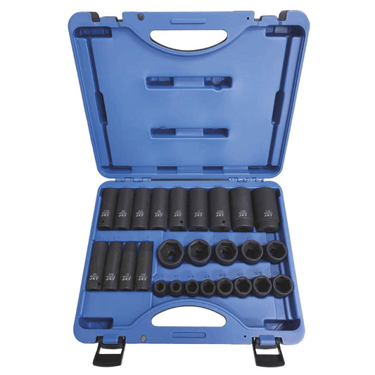 Jet - 1/2” Drive SAE Impact Socket Set – 26 pc