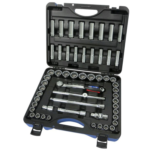 Jet - 1/2" DR SAE/Metric Socket Set – 12 pt. – 55 pc
