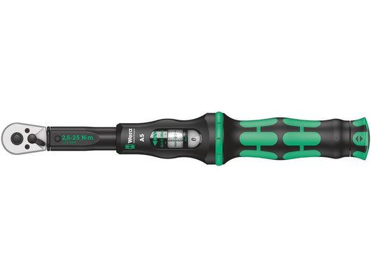 Wera - Click-Torque A 5 torque wrench with reversible ratchet, 2.5-25 Nm