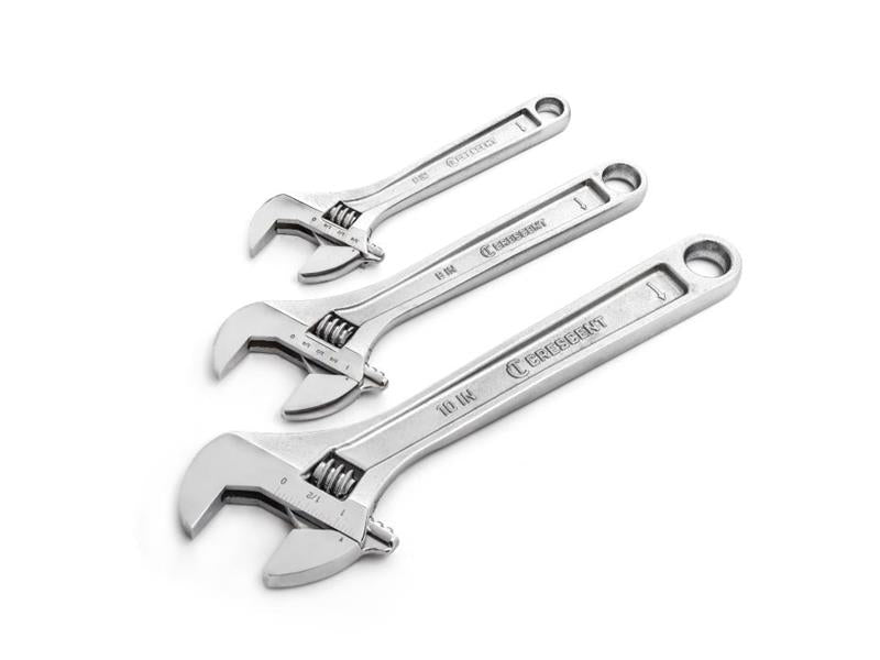 Crescent - 3 Piece Adjustable Wrench Set 6", 8" & 10"