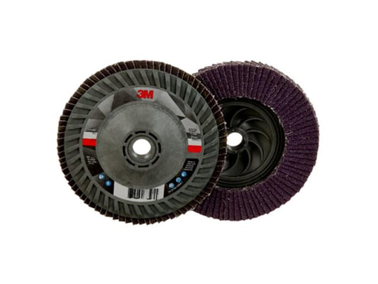 3M™ Flap Disc 769F AB05946, 40+, Quick Change, Type 27, 5 in x 5/8 in-11, 10/Case