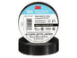 3M™ Temflex™ General Use Vinyl Electrical Tape 165, Black, 19 mm x 18 m (3/4 in x 60 ft), 0.15 mm (6 mil), Pack of 10