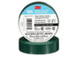 3M™ Temflex™ General Use Vinyl Electrical Tape 165, Green, 19 mm x 18 m (3/4 in x 60 ft), 0.15 mm (6 mil), 100 Rolls/Case