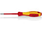 Knipex - Slotted Screwdriver, 3" 1000V Insulated, 3/32" tip, 7", Multi-Component, VDE