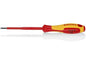 Knipex - Slotted Screwdriver, 4"-1000V Insulated, 7/64" tip, 8", Multi-Component, VDE
