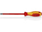 Knipex - Slotted Screwdriver, 6"-1000V Insulated, 1/4" tip, 10 1/2", Multi-Component, VDE