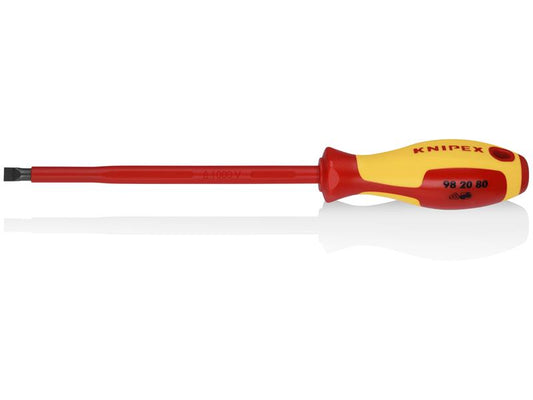 Knipex - Slotted Screwdriver, 7"-1000V Insulated, 5/16" tip, 11 3/4", Multi-Component, VDE