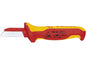 Knipex - Cable Knife-1000V Insulated, 7 1/2", Multi-Component, VDE, Back Blade Coated, Bulk