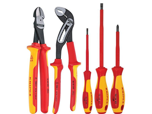 Knipex - 5 Pc Automotive Pliers and Screwdriver Tool Set- 1000V Insulated