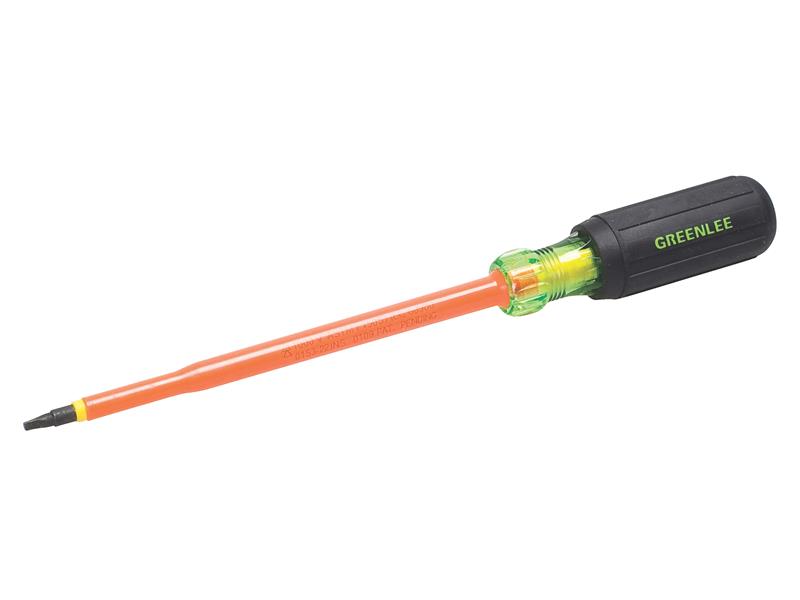 Screwdriver, Insulated, Sq Tip, #1 x 6"