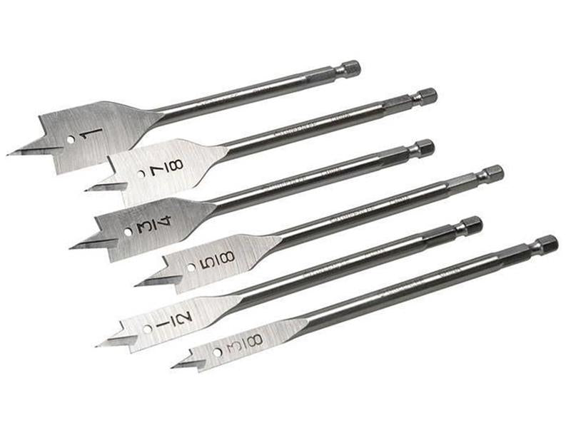 6-Piece Spade Bit Set, 3/8" – 1"