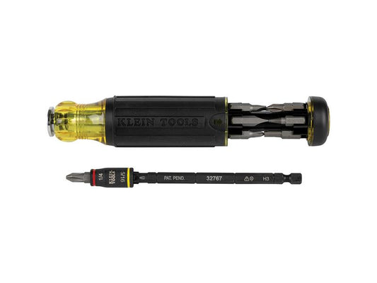 Klein - 14-in-1 HVAC Adjustable-Length Impact Screwdriver with Flip Socket