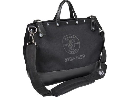 Klein Deluxe Tool Bag, Black Canvas, 13 Pockets, 16-Inch