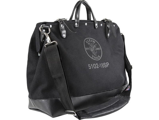 Klein Deluxe Tool Bag, Black Canvas, 13 Pockets, 18-Inch