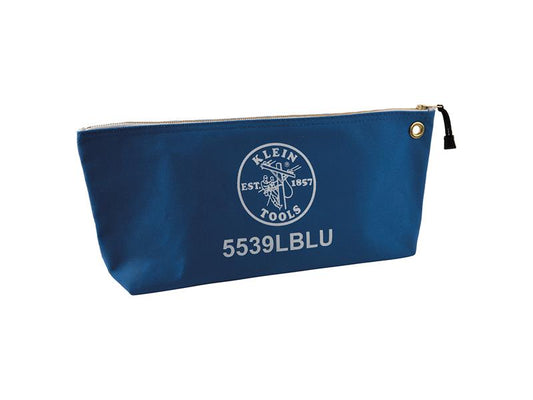 Klein Zipper Bag, Large Canvas Tool Pouch, 18-Inch, Blue