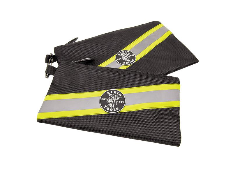 Klein Zipper Bags, High Visibility Tool Pouches, 2-Pack