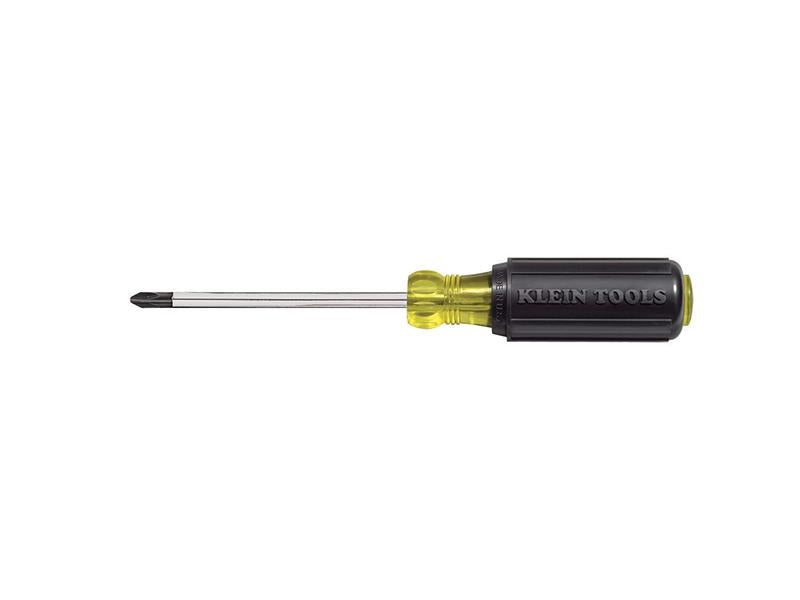 Klein - #2 Phillips Screwdriver, 4-Inch Round Shank