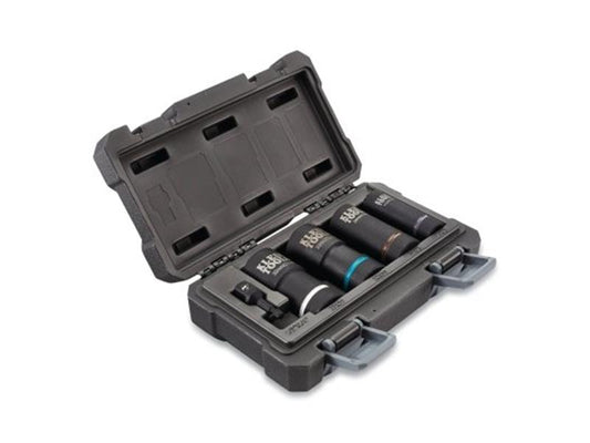 Klein - 2-in-1 Metric Impact Socket Set, 12-Point, 5-Piece