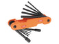 Klein Pro Folding Hex Key Set, 11-Key, SAE Sizes