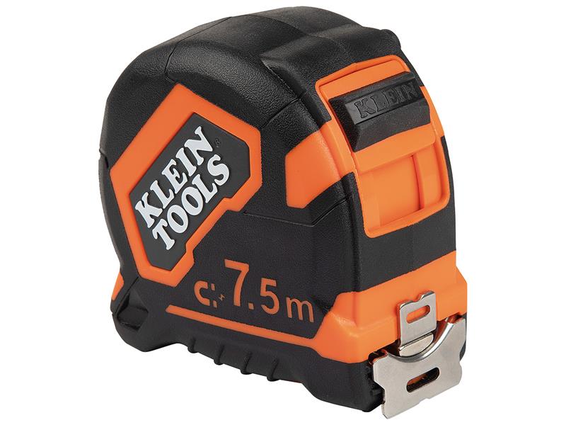 Klein Tape Measure, 7.5-Meter Magnetic Double-Hook