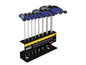 Klein Hex Kit Set, Metric, Ball End T-Handle, 6-Inch with Stand, 8-Piece